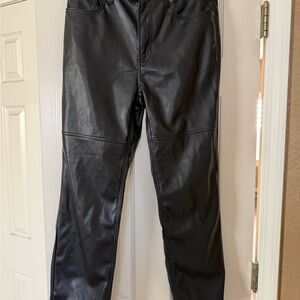 GAP Black High Rise Faux Leather Pants